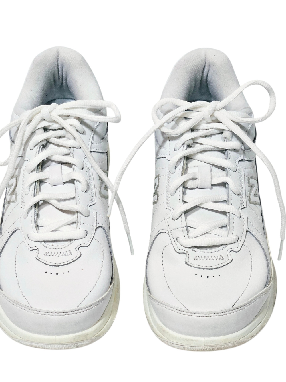 New Balance 577 WW577WT Women Size 7 B White Leather Walking Shoes Assembled USA
